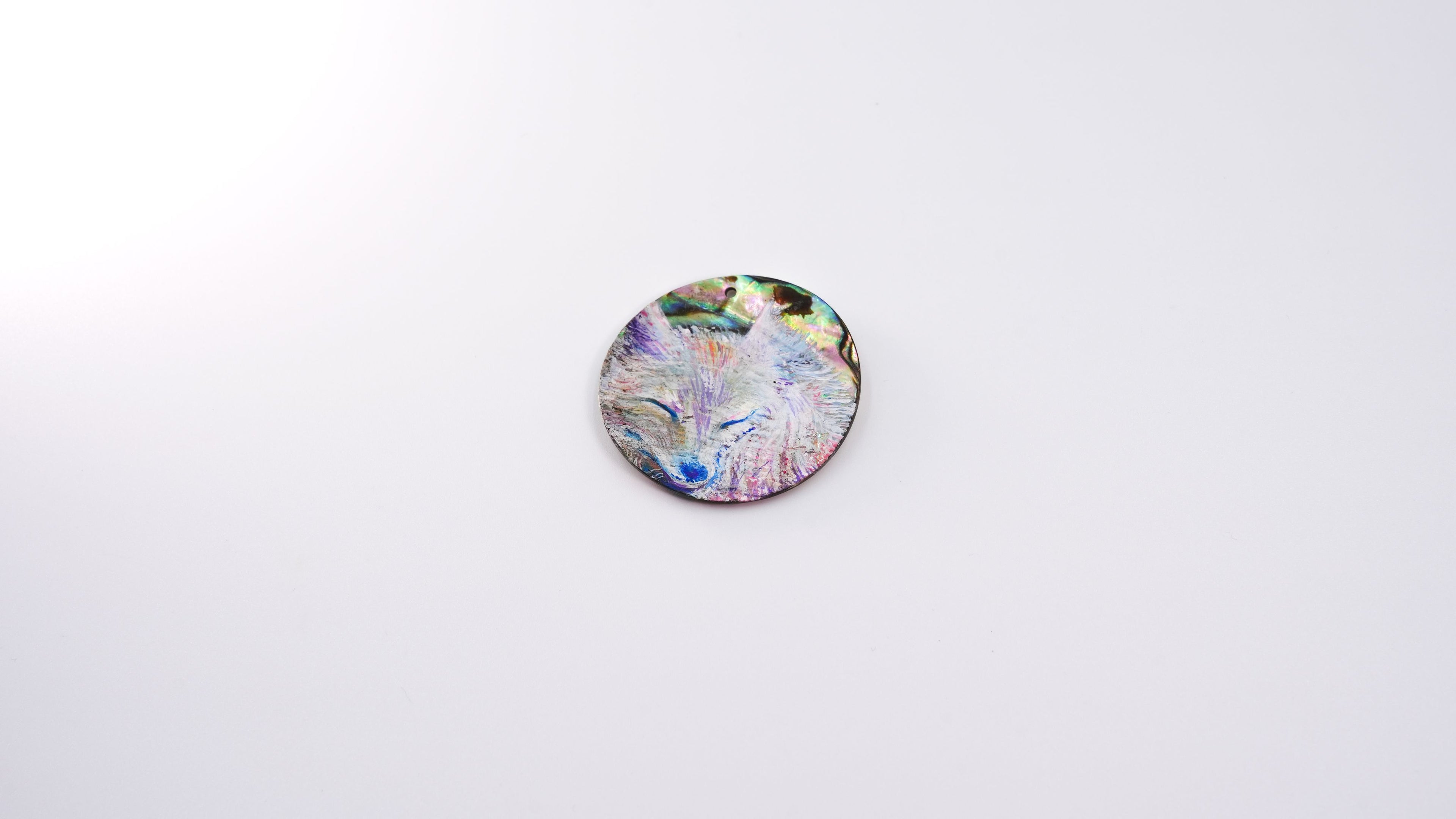 Hand-painted Norse Mythology Mother-of-Pearl Pendant（Fable Lullaby）