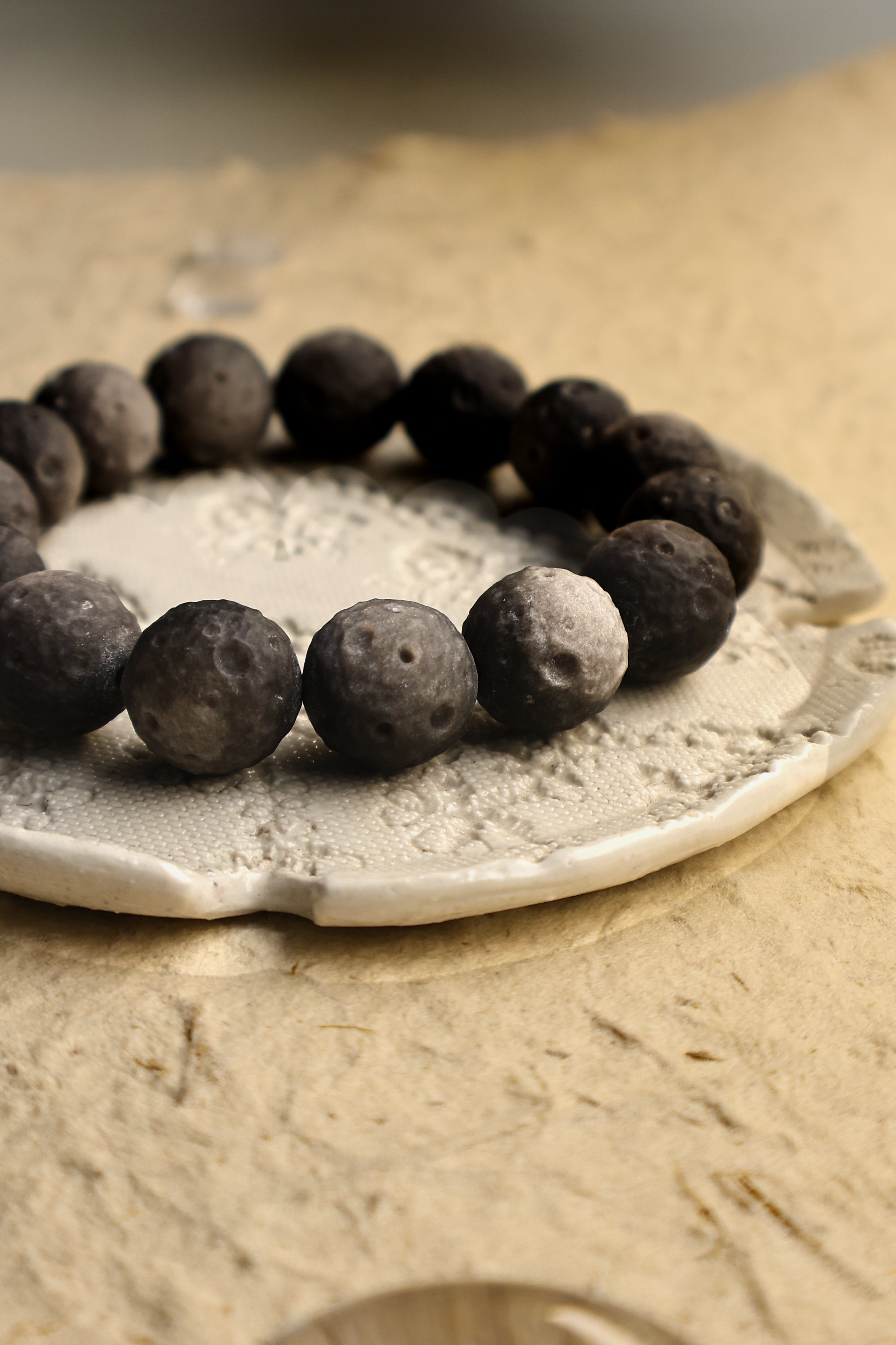 Sliver Sheen Obsidian moon Quarts Bracelet