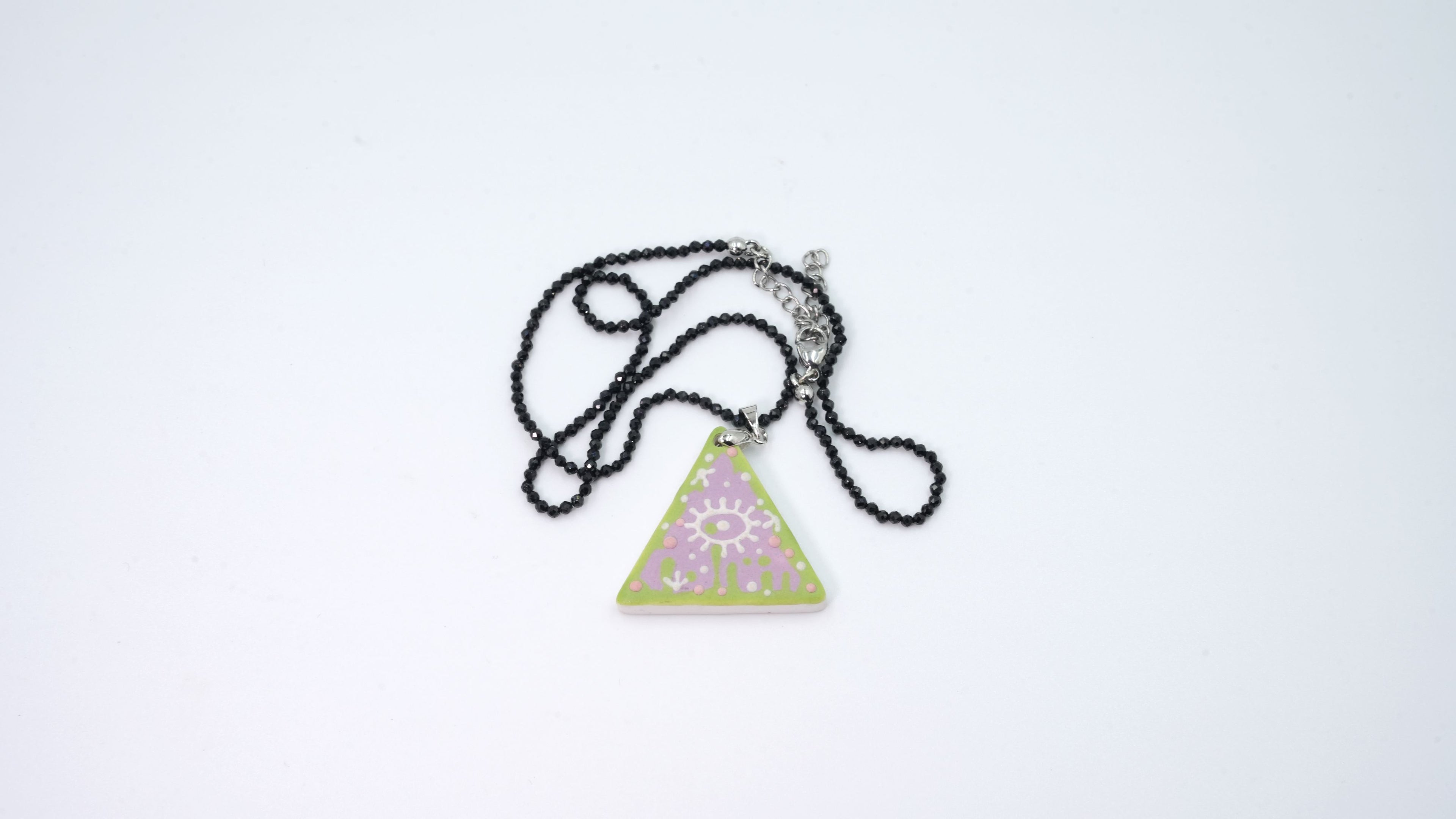 Handcrafted One-of-a-Kind Ceramic Pendant Necklace (Solitude Vertex Muse)