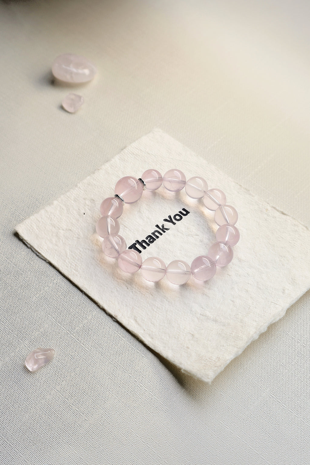 Designer Rose Quartz Bracelet