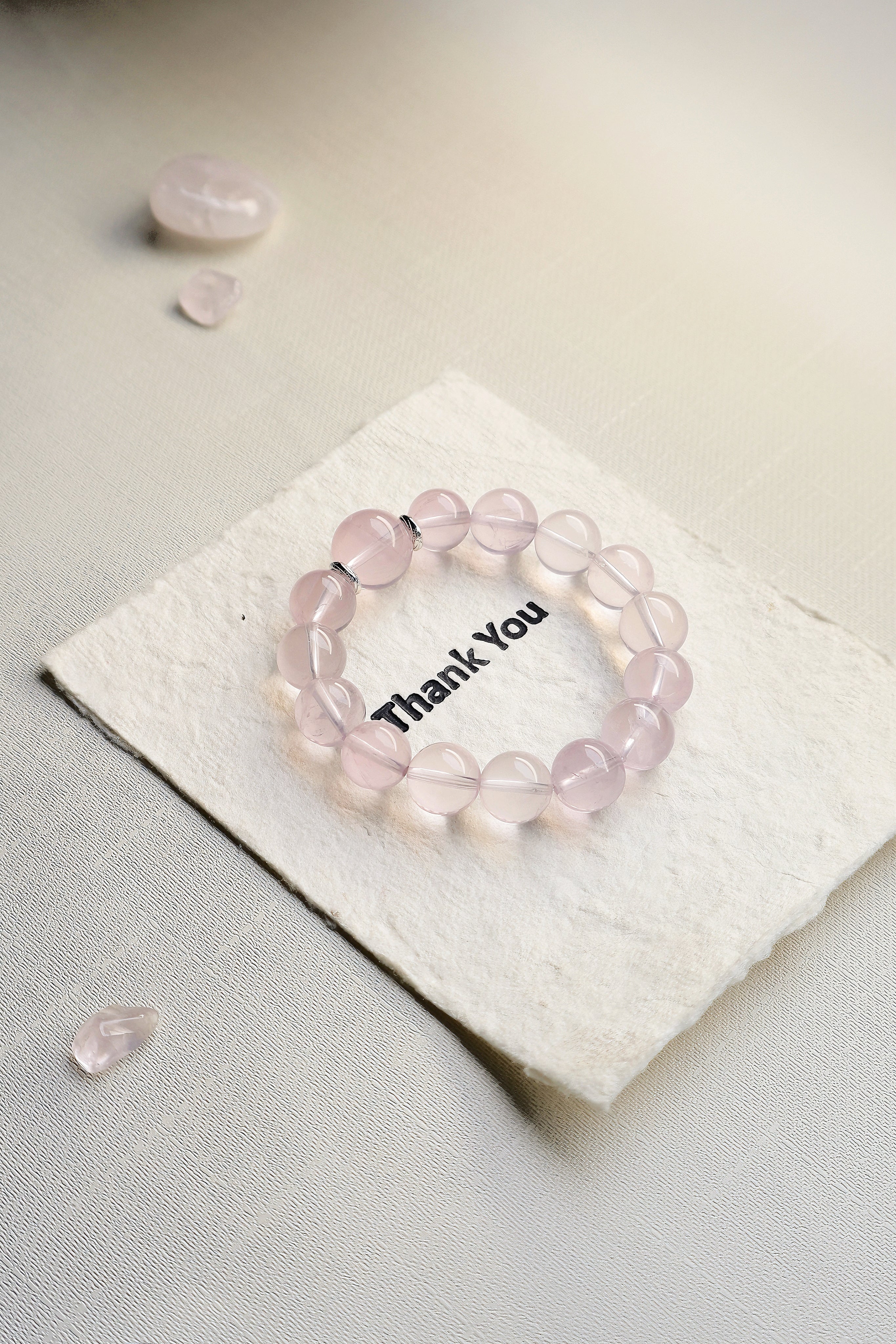 Designer Rose Quartz Bracelet