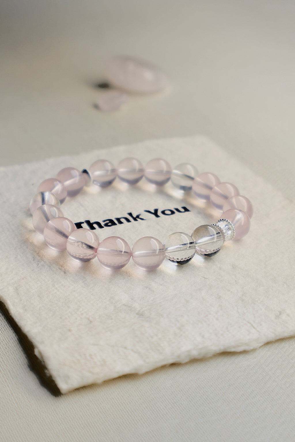 Rose Quartz & Clear Quartz Bracelet