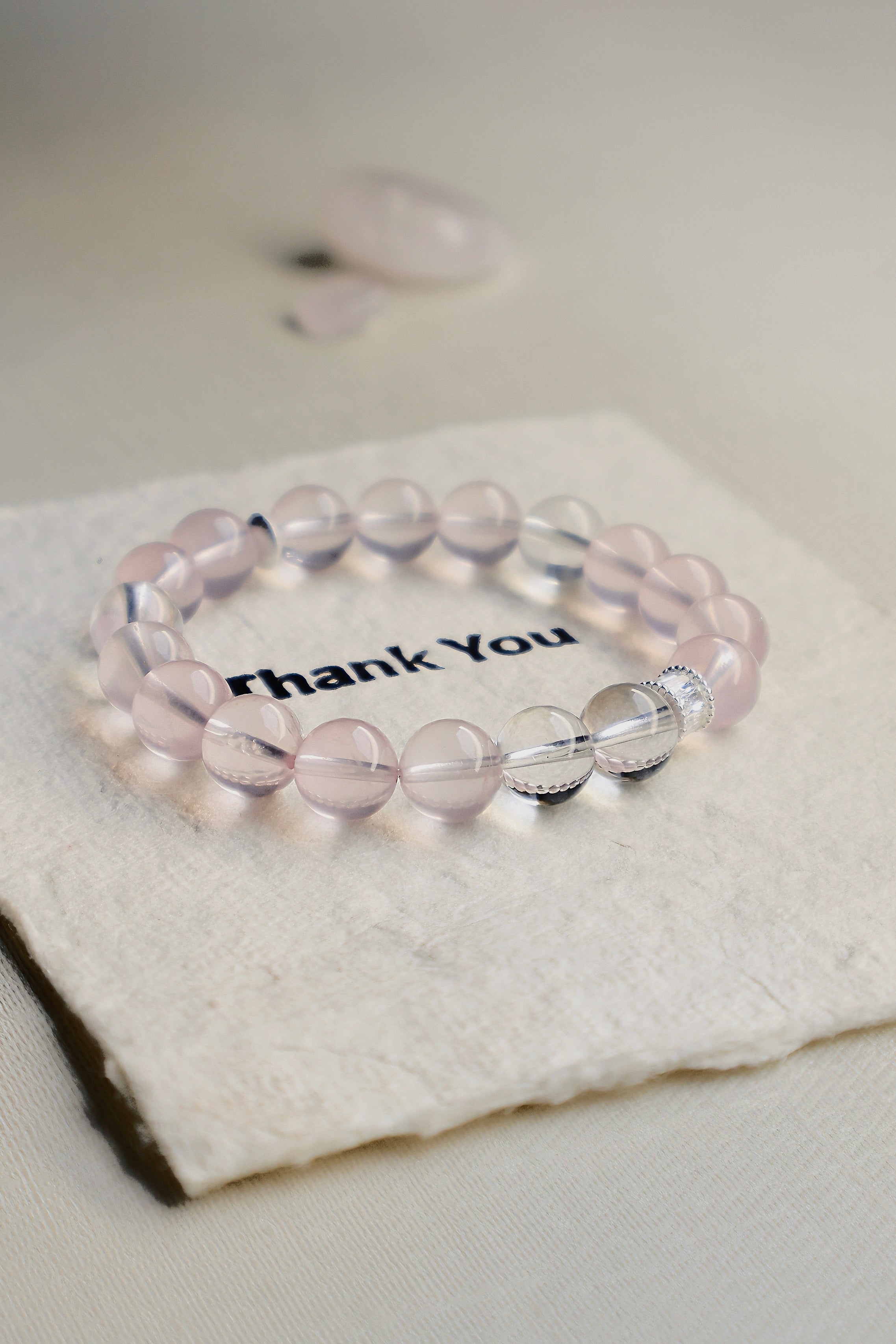 Rose Quartz & Clear Quartz Bracelet