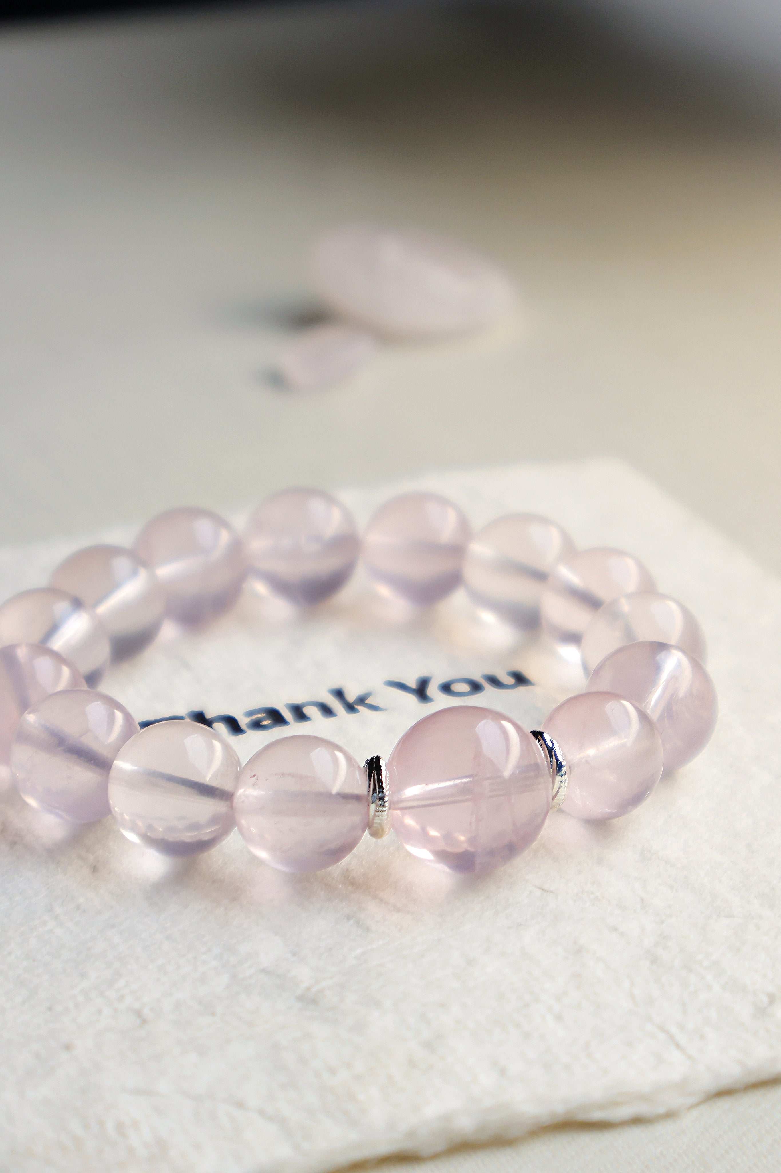 Designer Rose Quartz Bracelet