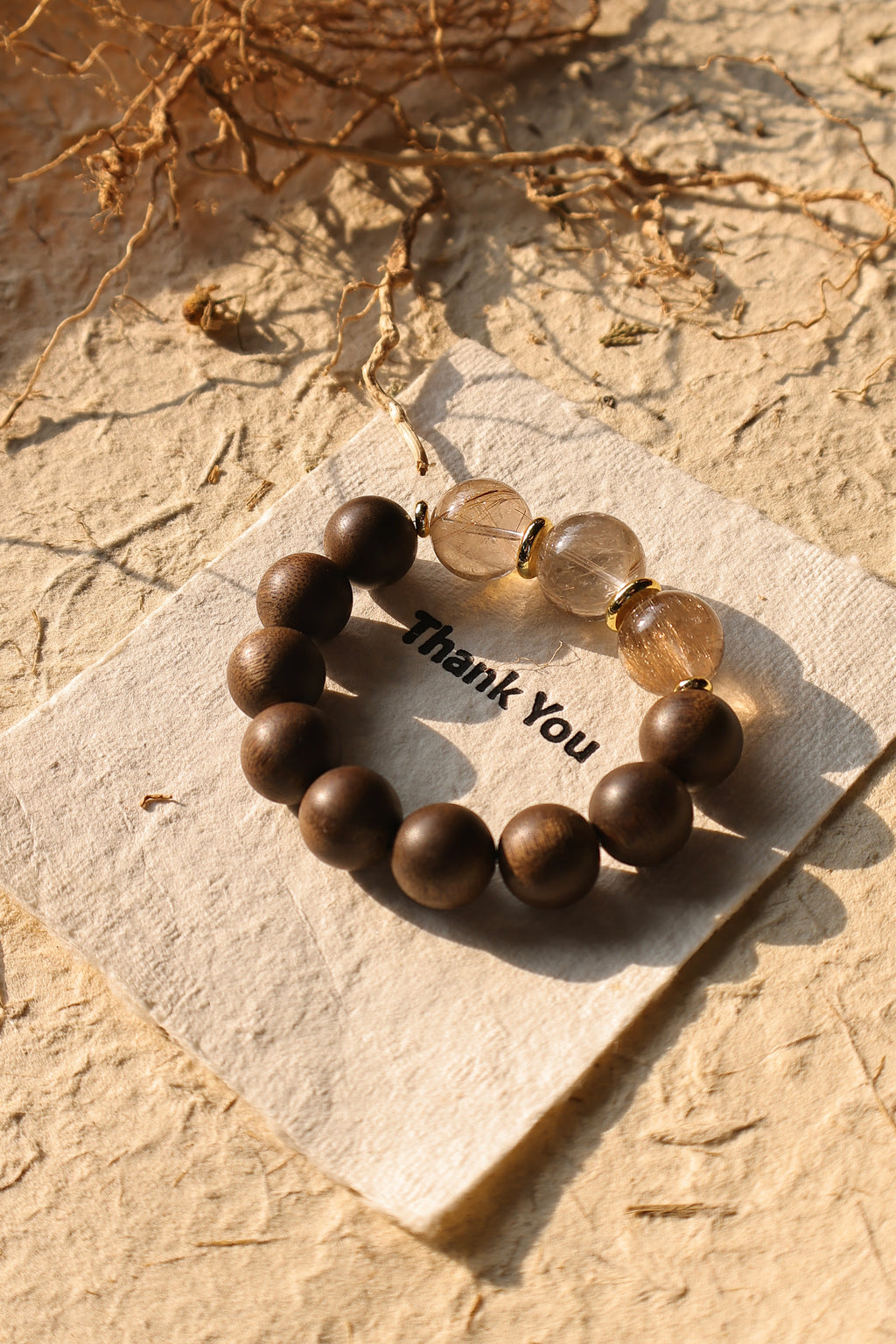 Sandalwood Rutilated Quartz