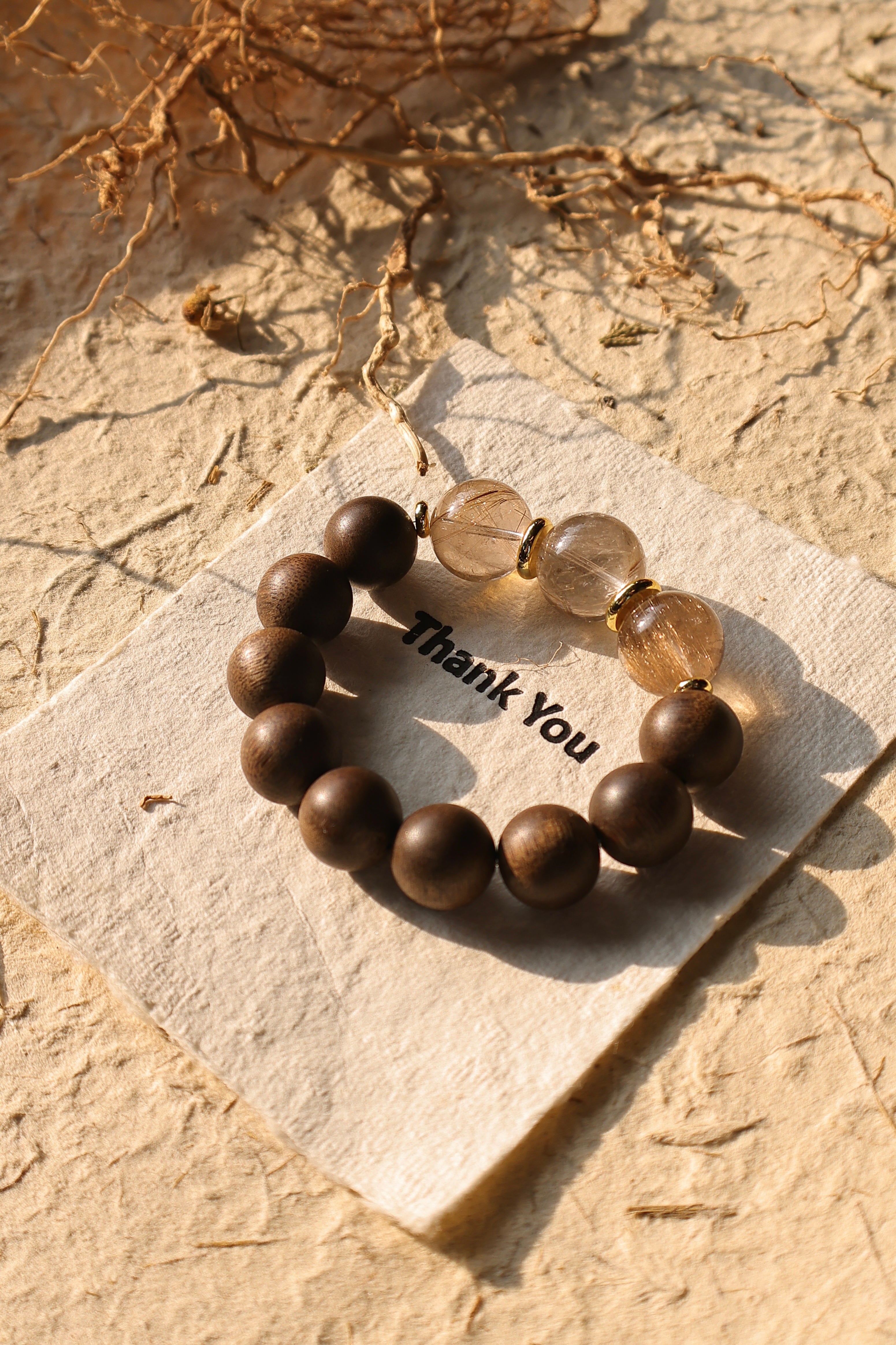Sandalwood Rutilated Quartz