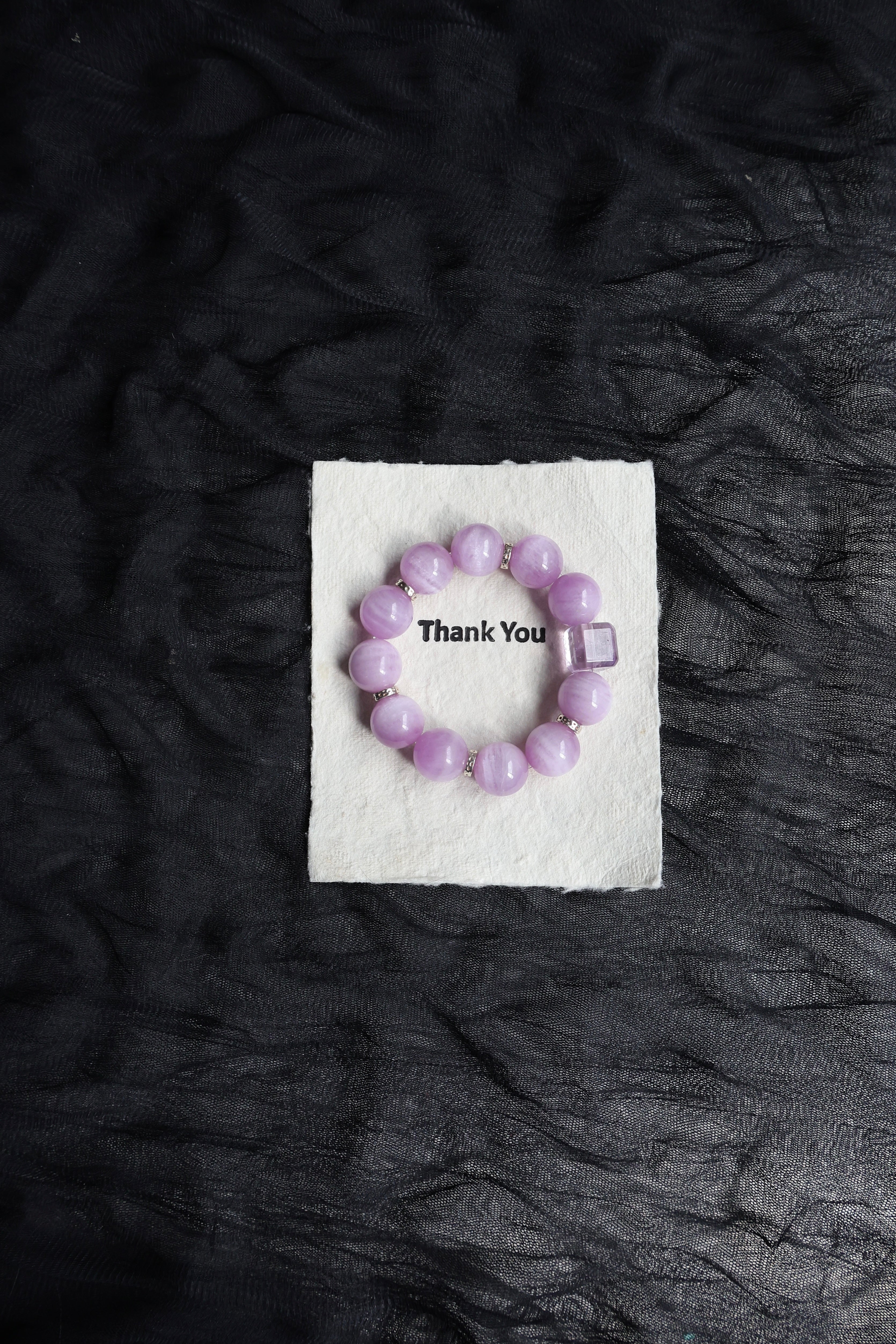 Kunzite with Amethyst bracelet