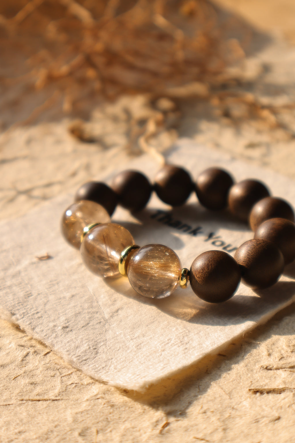 Sandalwood Rutilated Quartz