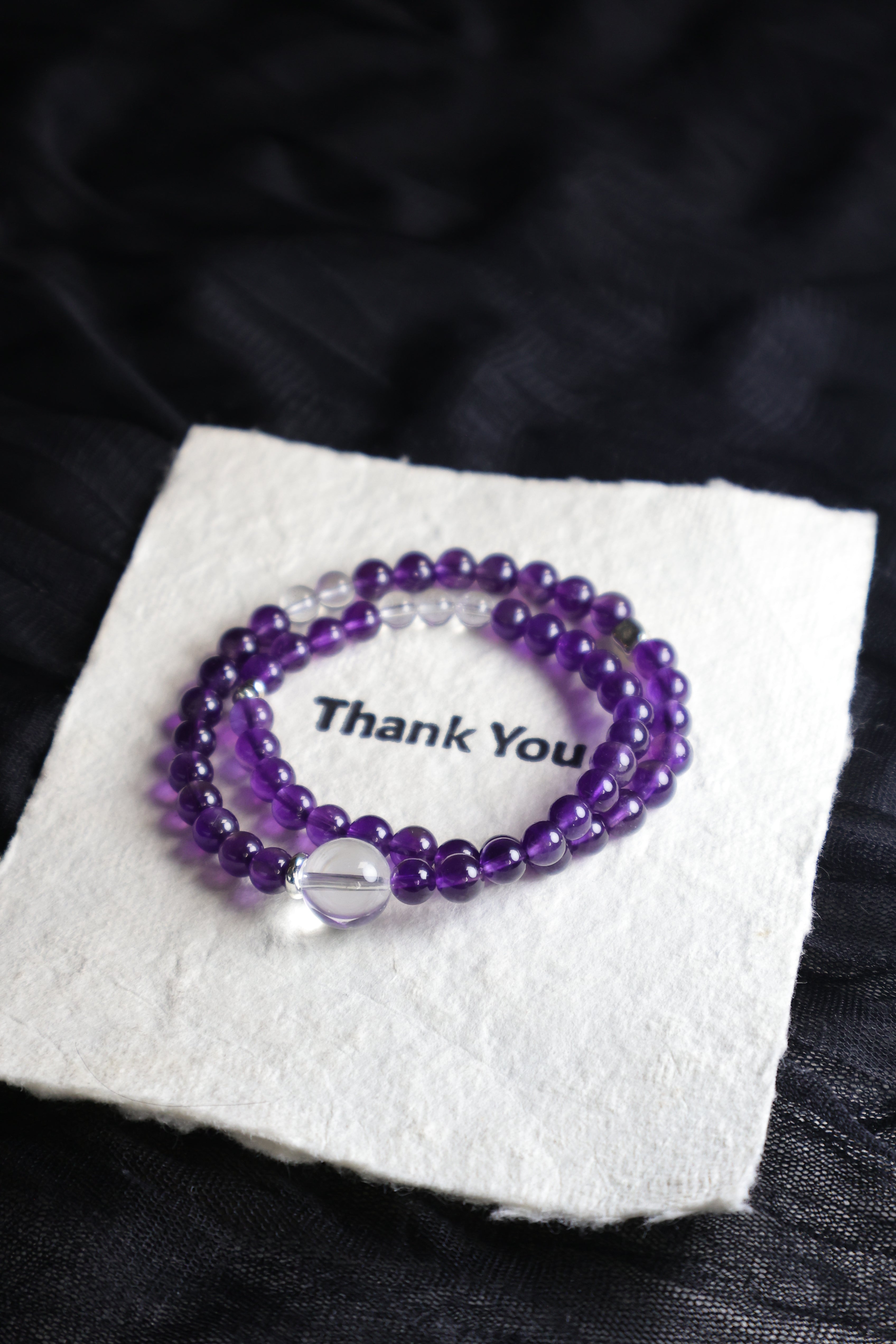 Uruguayan Amethyst Two-Layer Bracelet