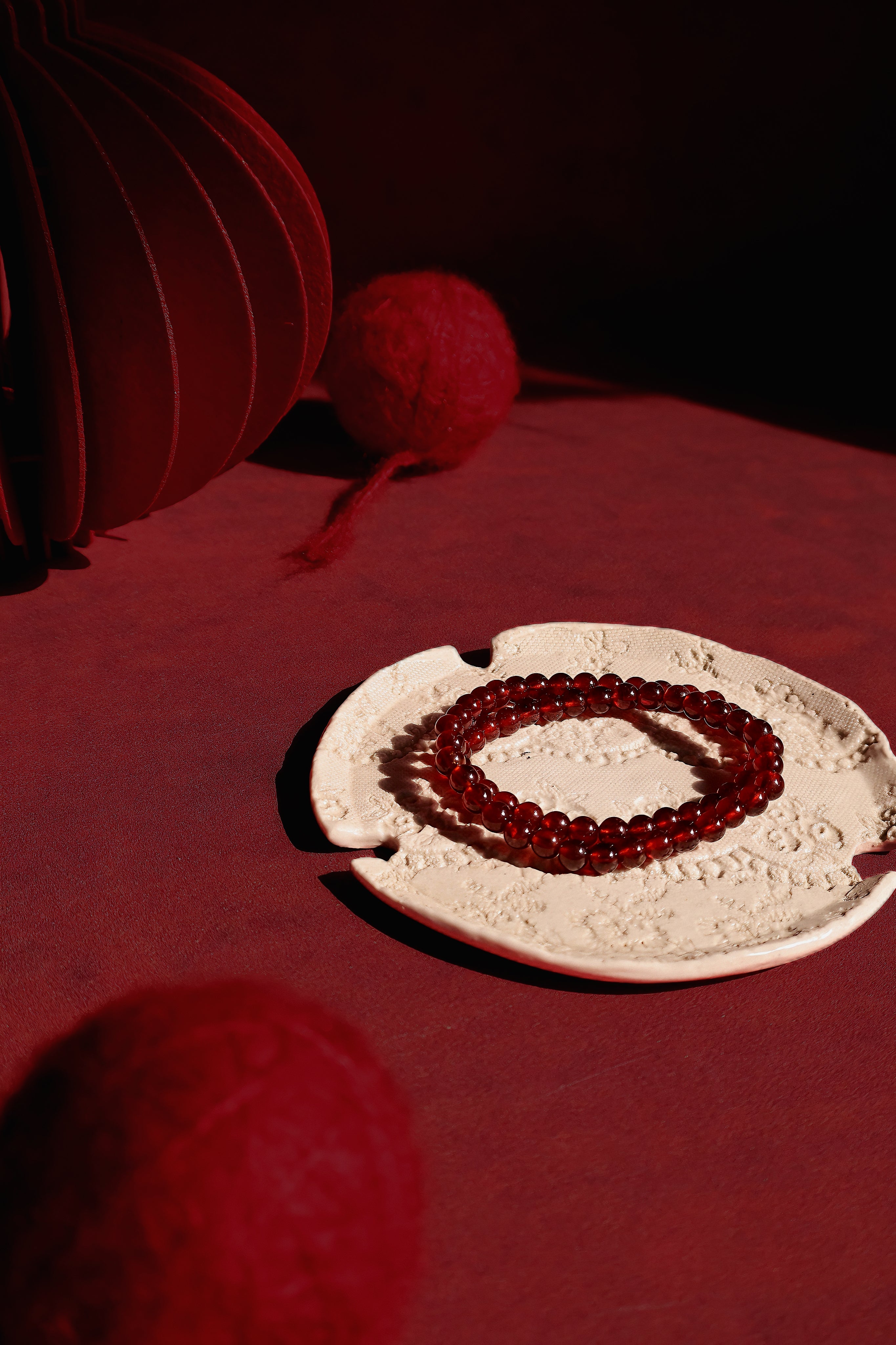 Double-Wrap Garnet Bracelet
