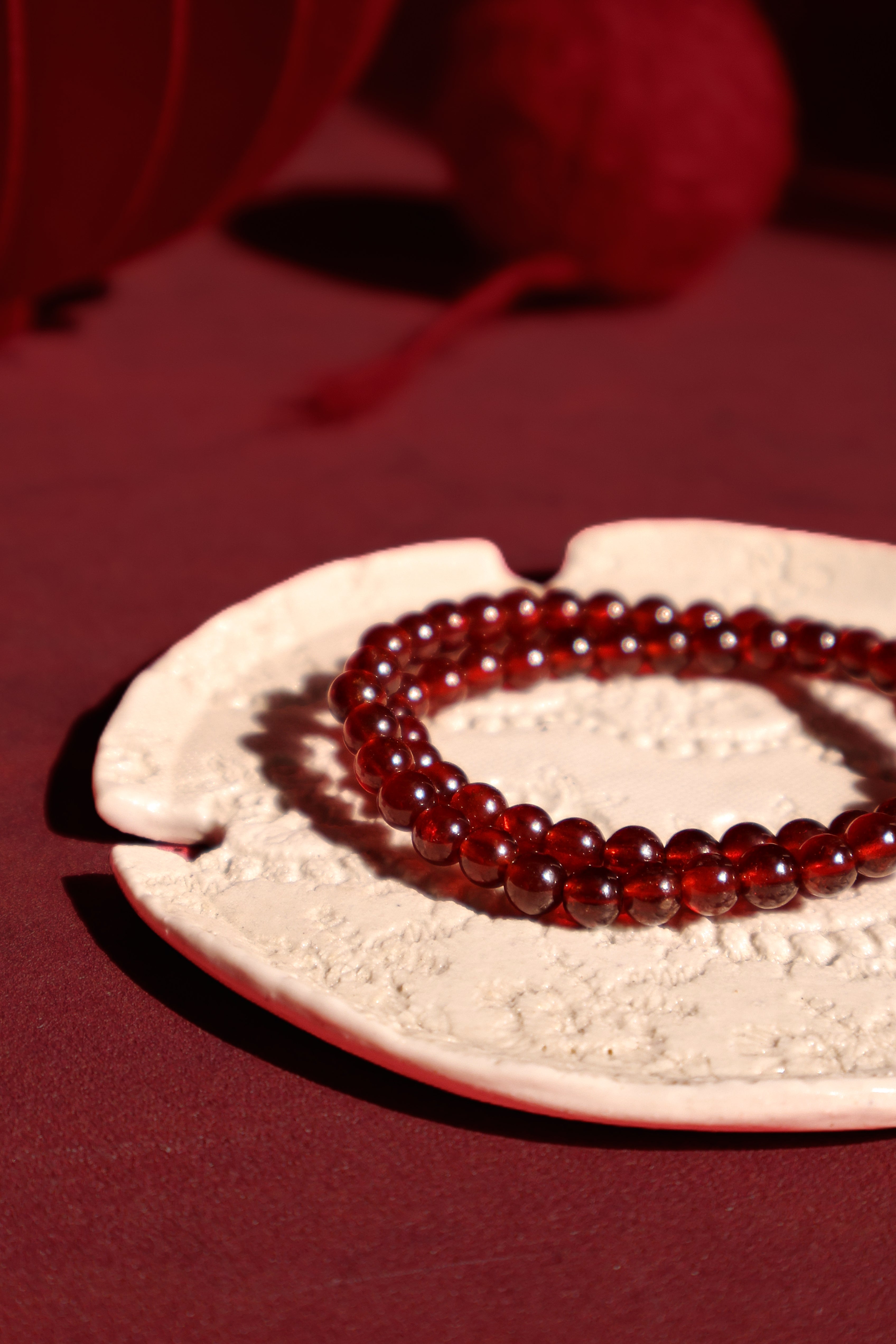 Double-Wrap Garnet Bracelet