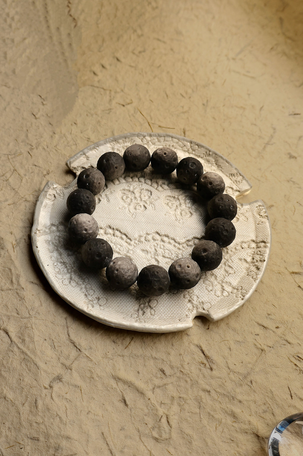 Sliver Sheen Obsidian moon Quarts Bracelet